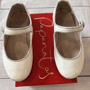 Papanatas White Patent Leather Shoes